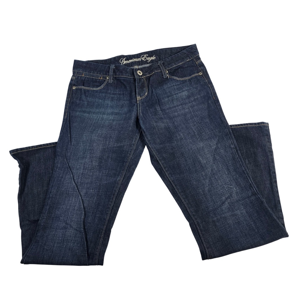 American Eagle Real Flare Dark Wash‎ Denim Jeans Women's Size 8